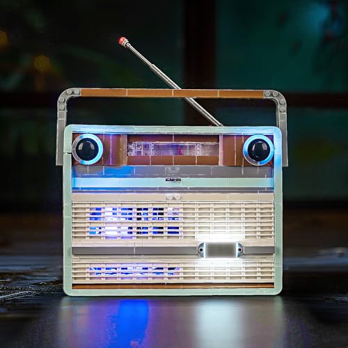 Brickshining LED Lighting Compatible with Lego Retro Radio 10334, Light Kit Compatible with Lego 10334, Giving Light to Model, NOT Included The Model Set（Standard Version）