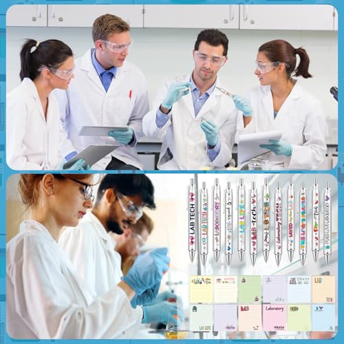 Resurhang 24 Pcs Medical Lab Week 2026 Gifts with Ballpoint and Notepads Sticky Notes Bulk for Laboratory Science Scientist Nurse Doctor Graduates Lab Week Medical