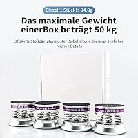 Tertullus 4 Stück High End Lautsprecher Füße Schwingungsdämpfer Lautsprecher fuesse Absorber HiFi Absorber füße Lautsprecherständer Mit rutschfeste Matte Resonanzdämpfer (Audiocrast-Silver) – Ansicht 3