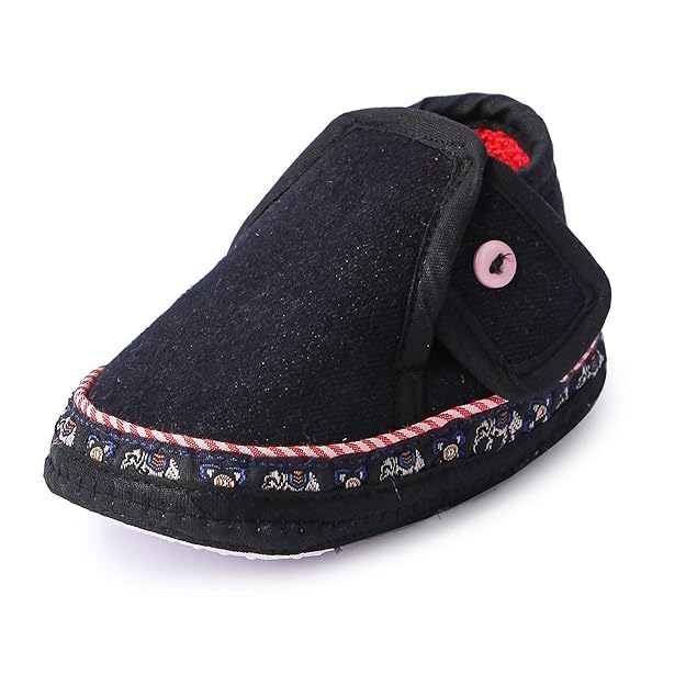 Image of Butterthief Unisex Baby Prewalking Shoes for Newborn Boys & Girls | Soft Sole Infant Bootie with Anti-Slip Bottom | Lightweight Cotton Footwear Early Walker Shoes (6-9 Months, 12 CM)