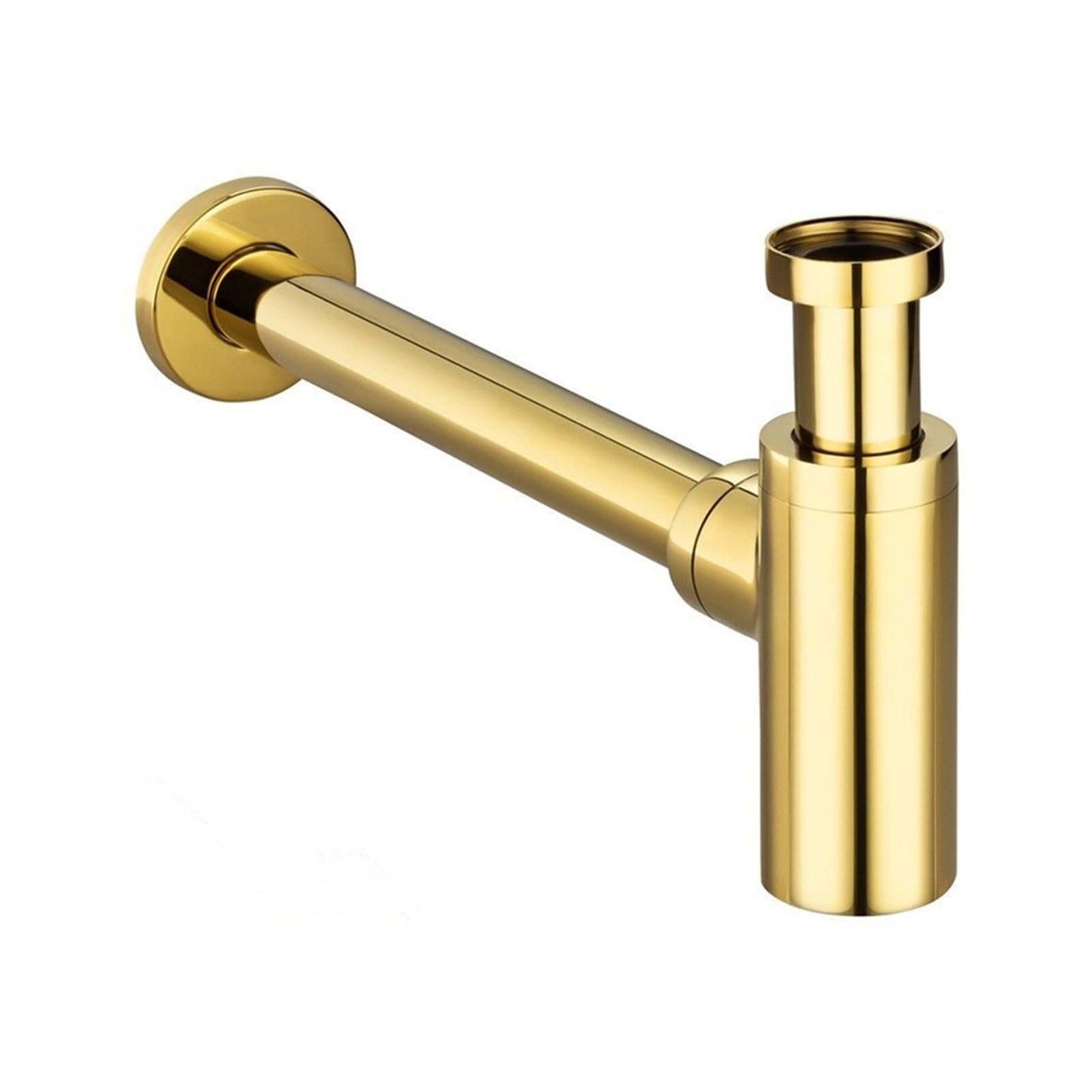 RAHBI Luksusowy matowy czarny mosiądz Euro Umywalka Butelka Hydraulika Rura do mycia Łazienka Syfon Syfon w nowoczesnym stylu leisurely (Color : Polish Brozne)