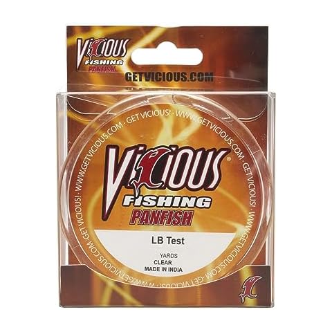 Vicious Fishing Panfish Lo-Vis Clear Mono - 4LB, 330 Yards Cover