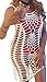 Shermie Women's Vintage Crochet Lace Bikini Swimsuit Cover Ups Short Hollow Out Beach Dresses White S