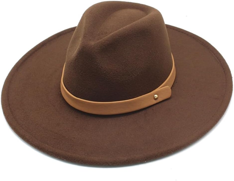 Elegant Wide Brim Fedora Hat, White Wool Felt, Western Style, Pearl Band Embellishment, Classic Structured Design