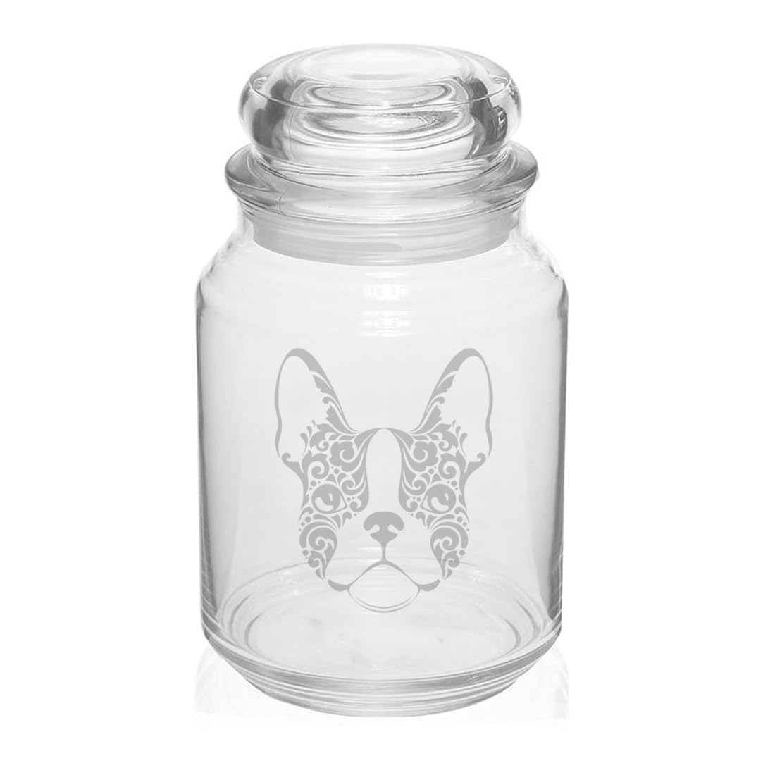 Amazon.com: 26 oz Glass Candy Jar Gift French Bulldog Floral