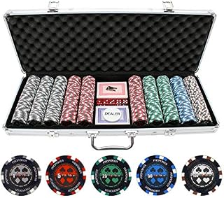 JP Commerce 500 Piece Pro Poker Clay Poker Set