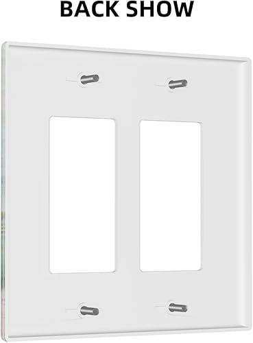 Vista 890 de Cubiertas decorativas de salida de estrella de mar playera, tablero de madera azul de concha de mar de 1 banda, decoración individual GFCI, placa