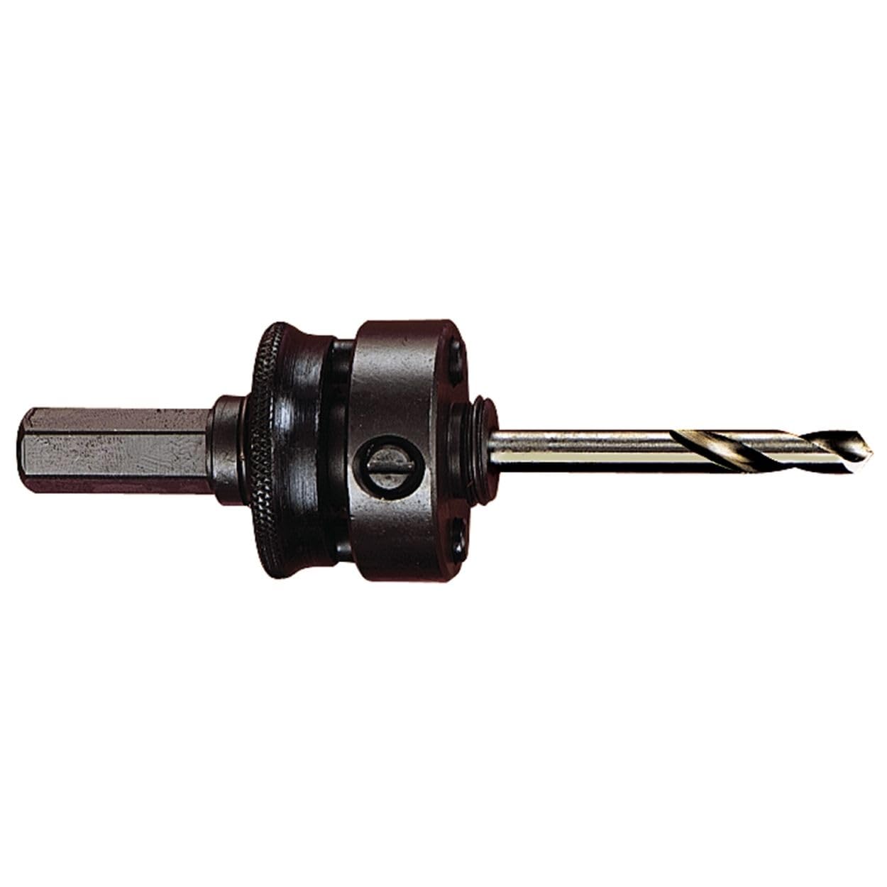 Starrett Quick Hitch Hole Saw Arbor with 1/4" Carbide Tipped Pilot Drill - Ideal for Professional and Home Improvement, 5/8"-18 Screw Thread, 11/32" Shank Size - XA10