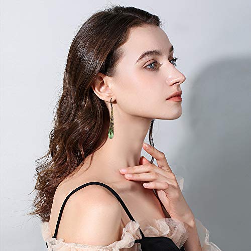 Indian Ethnic Vintage Silver Crystal Teardrop Dangle Drop Earrings Boho Gypsy Retro Rhinestone Hook Earrings for Women Love Gift4