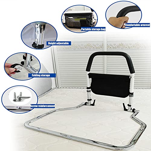 Grade De Apoio De BraçO De Cabeceira Para Idosos (70 * 50cm), Com Bolso De Armazenamento/Auxiliares