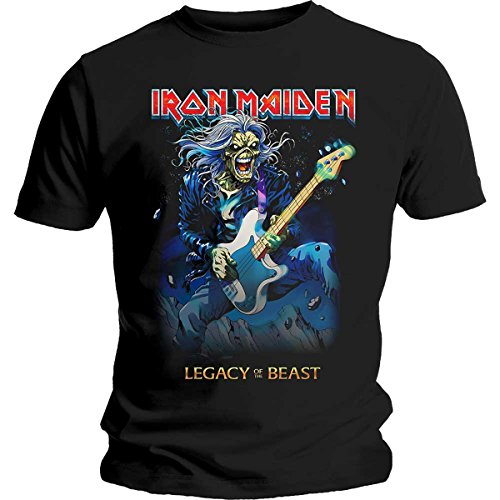 Image of Iron Maiden Eddie On Bass Official Tee T-Shirt Mens Unisex (XX-Large) Black