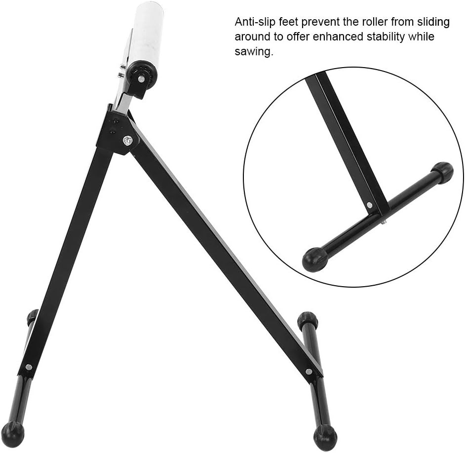 Adjustable Heavy Duty Roller Stand Workload Support Saw Bench Tool, Compact Storage Steel Tube Workbench 40-90kg Capacity with Non Slip Feet for Woodworking