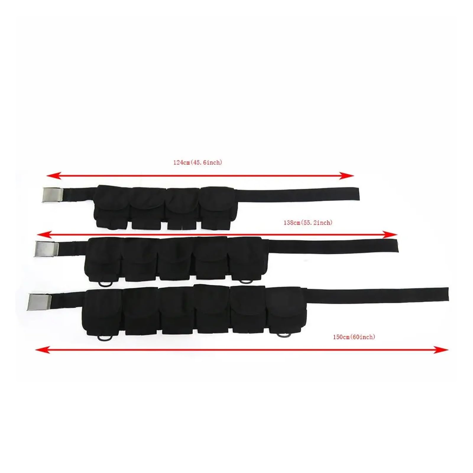 Cintura Sub Cintura for Pesi da Immersione con Fibbia a 4/5/6 Tasche Cinghie for Imbracatura Tech Dive Webbing Accessori
