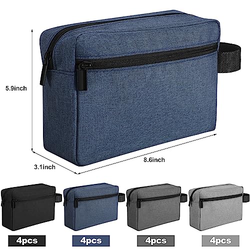 Paterr 16 Pcs Travel Toiletry Bag for Women Men Large Water Resistant Shaving Bag Hanging Cosmetic Bag with Handle and Divider Storage Travel Pouch Case for Cosmetics Toiletries Accessories, 4 Colors3
