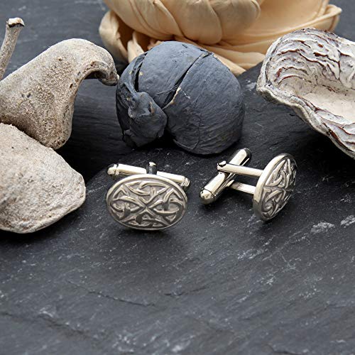 Sterling Silver Celtic Oval Cufflinks With Presentation Gift Box. Great Gift For A Man On A Birthday Or Christmas #TOP1