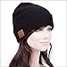 Zibaar Latest Bluetooth V4.1 Bluetooth Headphone Beanie Wireless Bluetooth Hat with Removable Bluetooth Headset and Microphone; Hands Free Talking, Plain Cuff Design - Unisex - Black