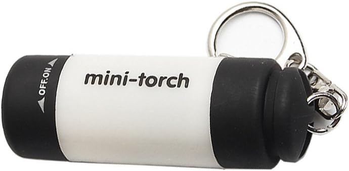 Mini Keychain Flashlight, USB Rechargeable Outdoor Waterproof LED Torch, Portable Super Bright 100 Lumens Pocket Moon Lamp, Multifunctional Emergency Small Flashlight for Hiking Camping Cycling