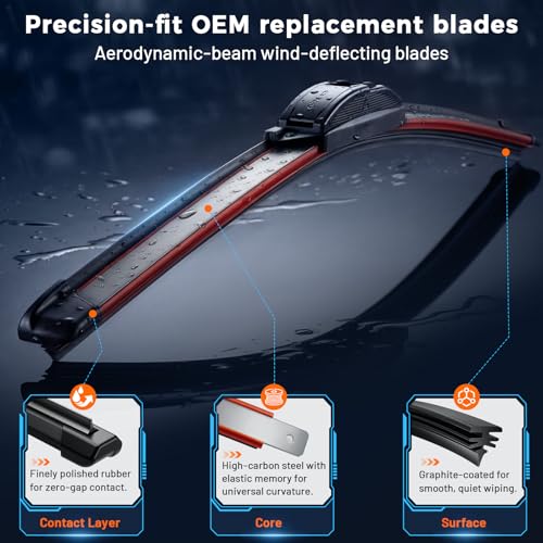Image of AUTOBOO PLUS 20 inch + 20 inch All-Season Windshield Wiper Blades (Pack of 2)