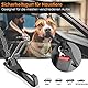 Eyein Hunde Sicherheitsgurt für Auto, Verstellbarer Hundegurt fürs Auto mit Elastischer Ruckdämpfung, 3 in 1 reflektierend Hunde Anschnallgurt für alle Hunderassen & Autotypen, 90cm (Schwarz)