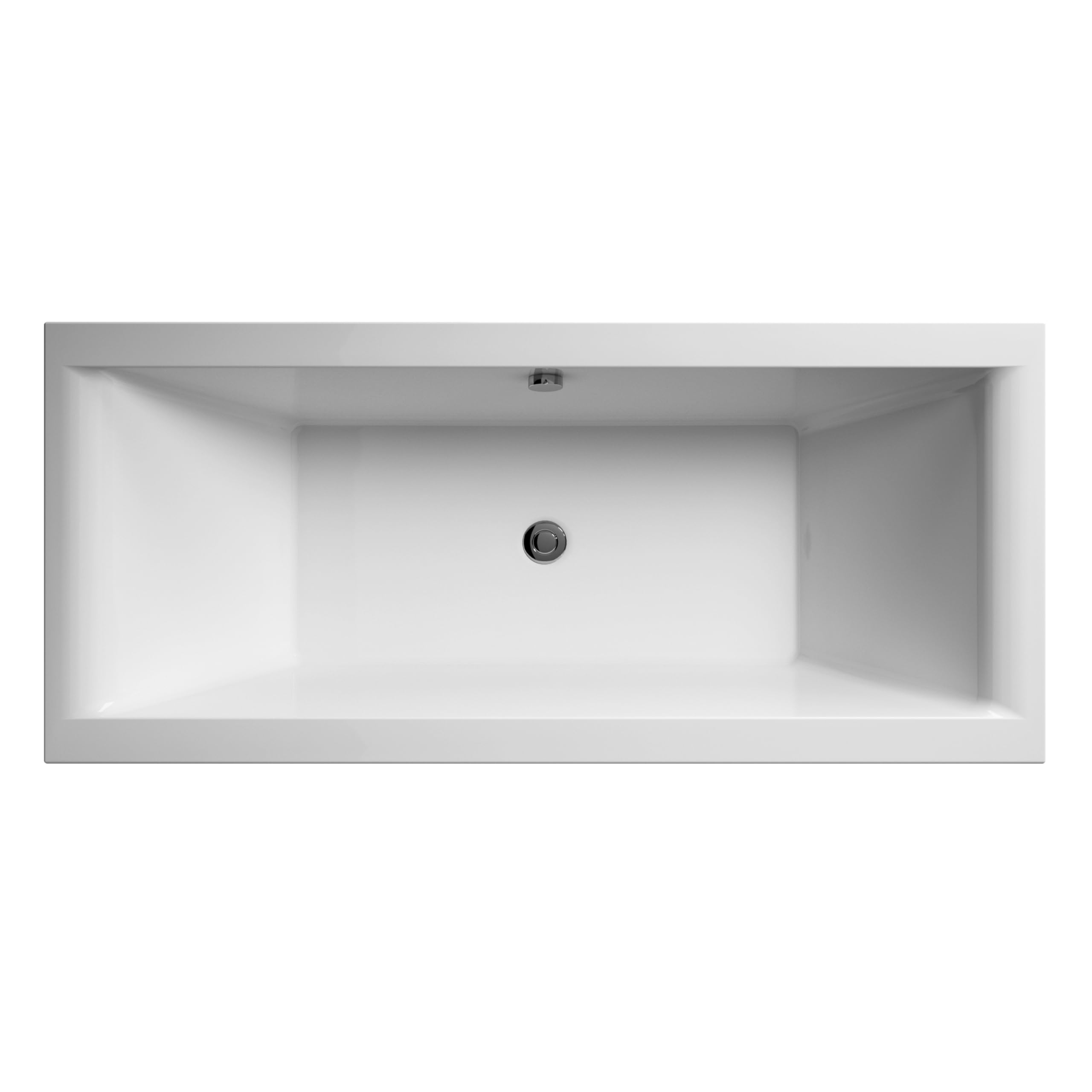 Balterley White Double Ended Straight Shower Bath - 1800Mm X 800Mm (Tap, Waste And Panel Not Included)