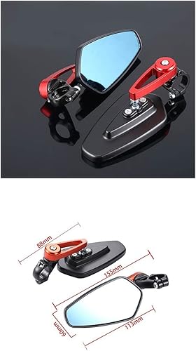 Miniatura 2 de Espejo retrovisor lateral para manillar retrovisor lateral para Pw 50 para Ttr250 para Fz25 para Neos para Dt 50 para Fz8 para Dragstar 650 para Mt