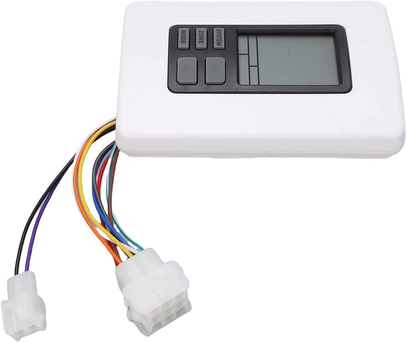 Keenso Digital Thermostat, Replacement for Mach Series RV Air Conditioner with Clear Digital Screen and Temperature Control, for 12V Power System Cooling Heating Ventilation Modes (White)