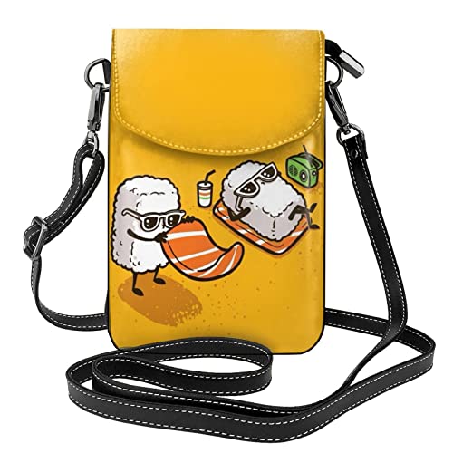 OUCSSDLTD Lustige Sushi-Handytasche, Umhängetasche Cover
