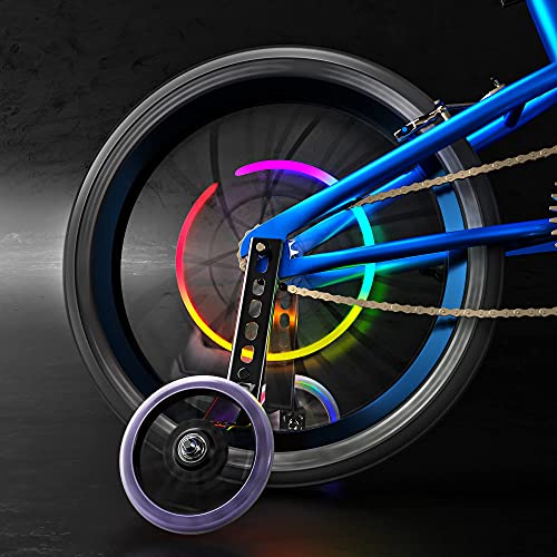 Adjustable Bike Training Wheels Single Speed Bike Compatible 12-20 Inch| Flash Led Bicycle Stabilizers #TOP4