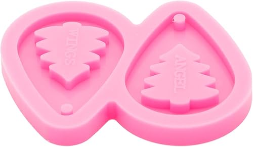 Miniatura 3 de Molde de silicona para aretes de árbol de Navidad superbrillante, molde de silicona para aretes de resina para bricolaje, resina epoxi, fabricación
