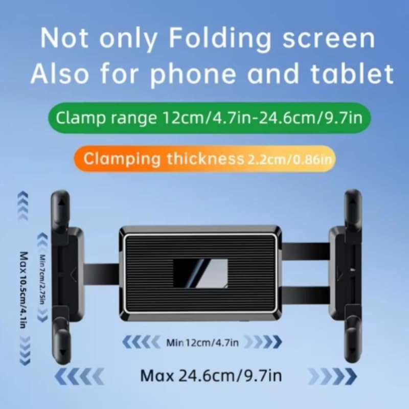 Universal Car Tablet Holder Suction Cup Stand for Dashboard Cellphone Bracket Mount - Compatible with iPhone, Samsung, iPad