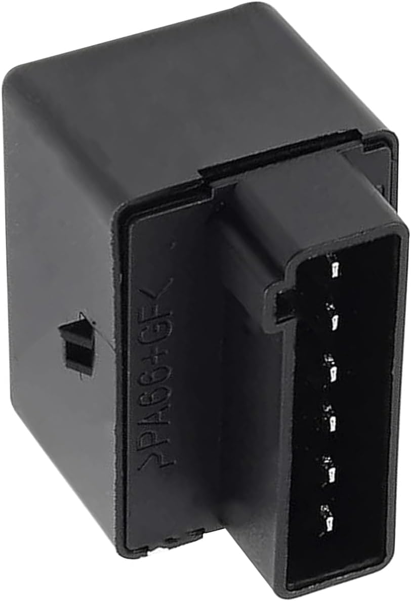 LED Flasher Relay, 6 Pin LED Turn Signal Flasher, Replacement OEM #38300-SDB-A03, 38300-SDA-A01, Compatible with Accord 2003-2007 Ridgeline Odyssey (Black)