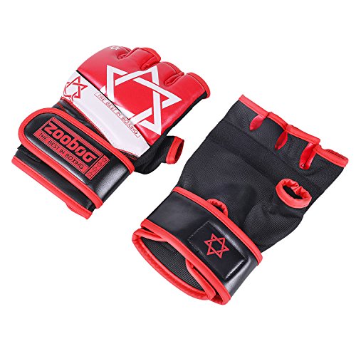 image for Flexzion MMA Grappling Gloves - Muay Thai Training Punching Bag Mitts 