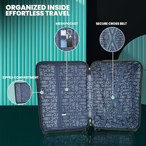 Image of Istanbul Polycarbonate Trolley Bag Set-3 | TSA-Type Lock & Dual-Tone Design | Lightweight Hard Shell Luggage, 8 Spinner Wheels, TSA-Type Lock, Dual-Tone Design