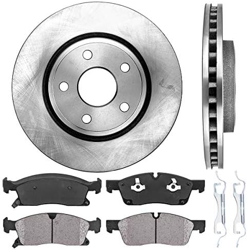 Callahan BRAKE PARTS Front 330mm Brake Disc Rotors and Ceramic Brake Pads + Hardware Kit For 2011 - 2020 Dodge Durango | 2011 - 2016 Jeep Grand Cherokee