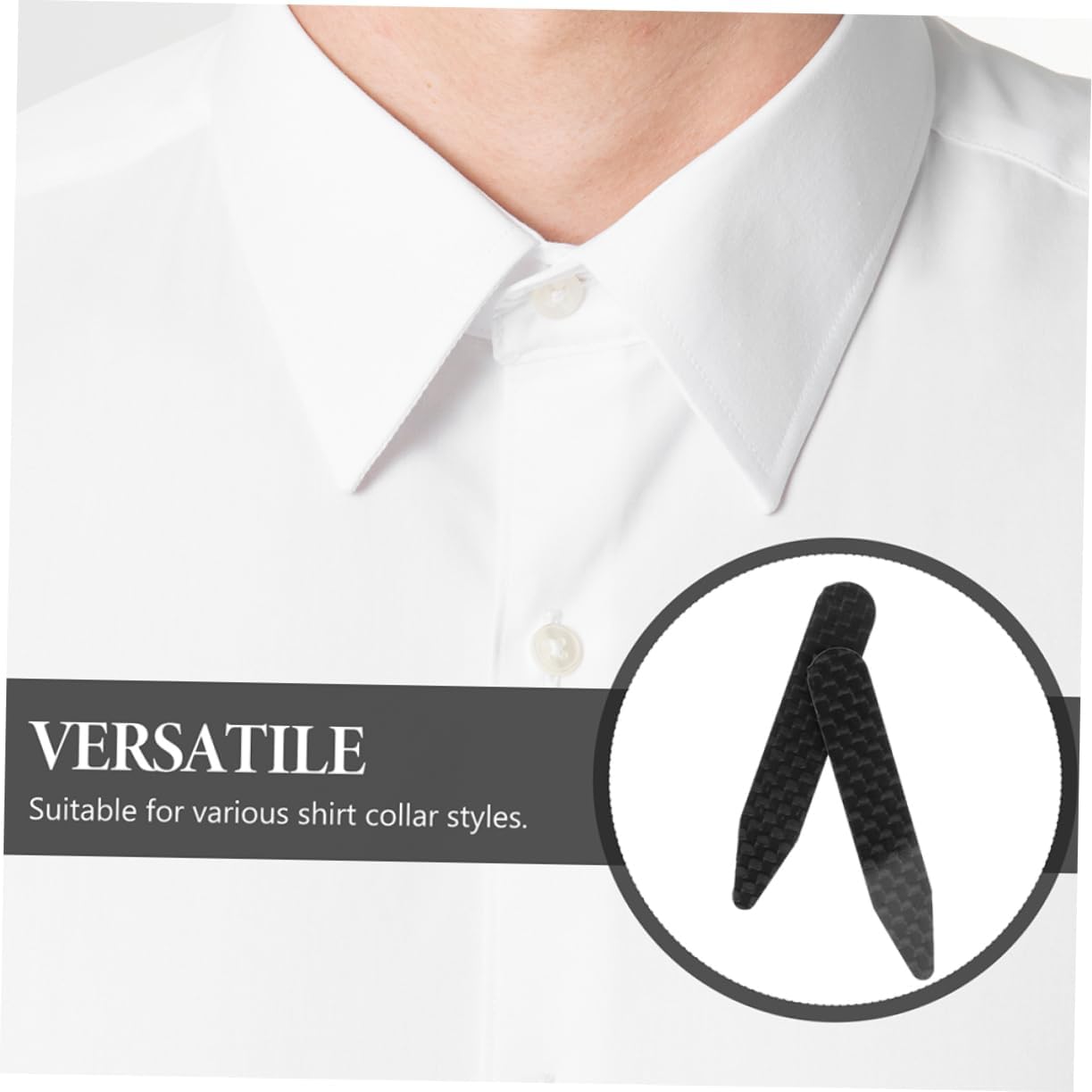 2pairs Collar Stays for Men and Bend-resistant Shirt Collar Inserts for Wear Easy to Use and Convenient