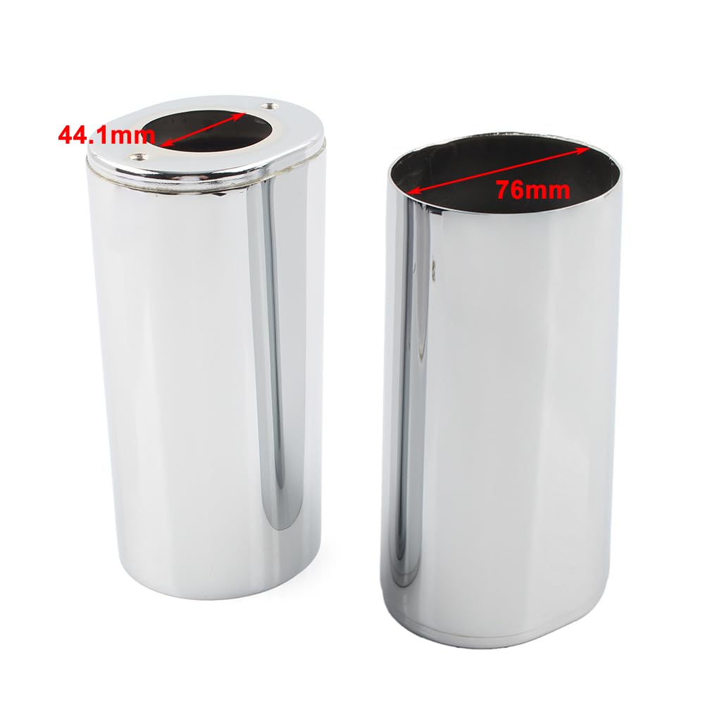 SIKUAI Set di coperture per forcella anteriore in alluminio per moto, protezioni per ammortizzatori forcella, tubi di copertura forcella, tappi set #45964-86 per per Tour Glide, cromato
