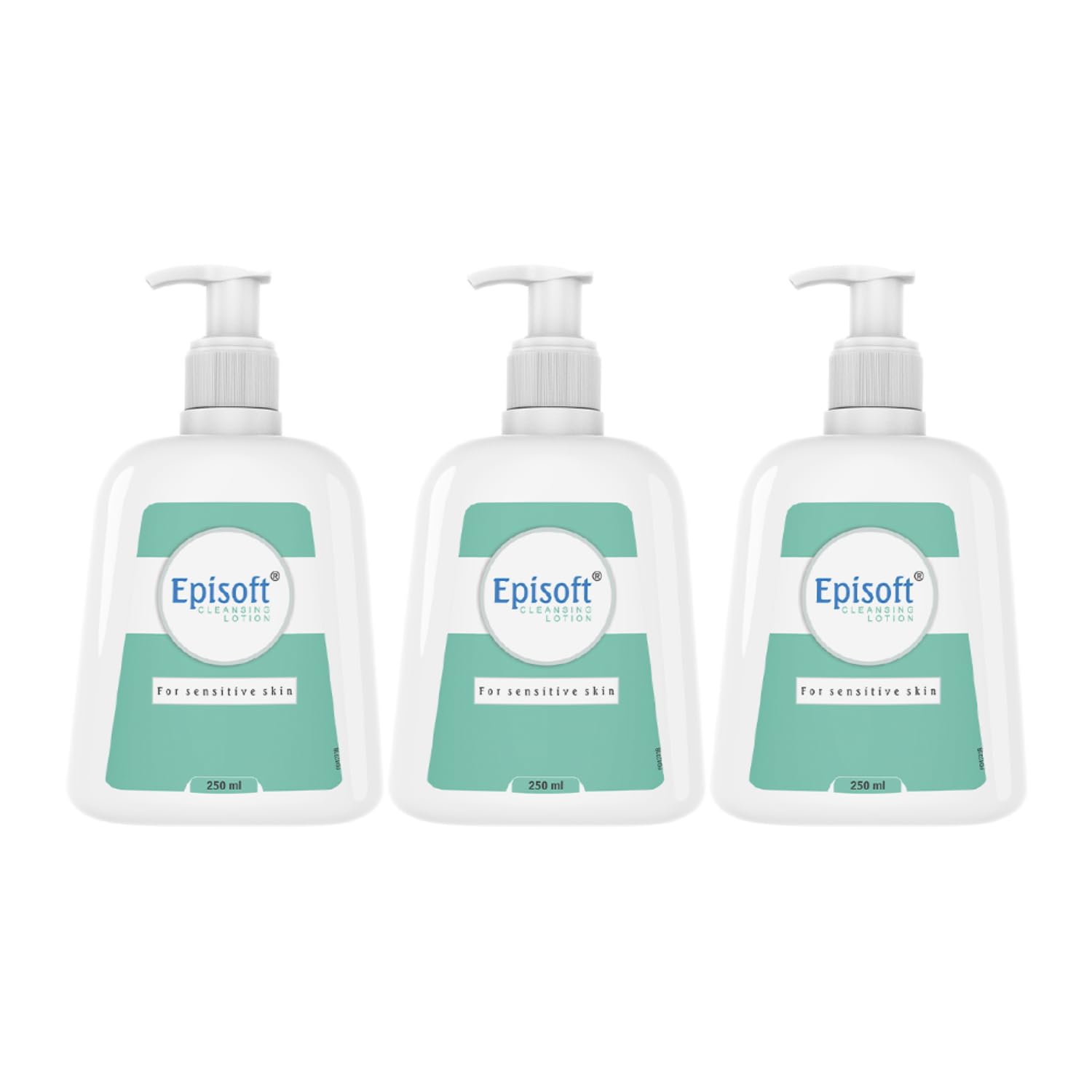 Episoft Cleansing Lotion for Dry, Normal & Sensitive Skin | Daily Gentle Facewash Cleanser for Face | Fragrance free | Dermatologist Prescribed | Suitable for Men & Women | 250ml (Pack of 3)