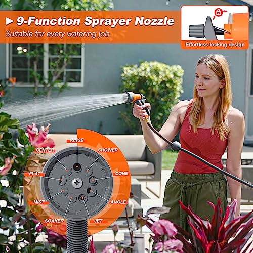 Roywel Retractable Garden Hose Reels,Hose Reel Wall Mount,Hose Reel Box With 1/2 65 Ft Garden Hose #TOP3