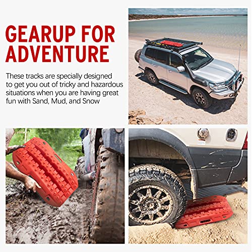 Bunker Indust RTK3-RED-FRD Off Road Traction Boads, 2 Pcs Short Recovery Track Traction Mats thumb #6