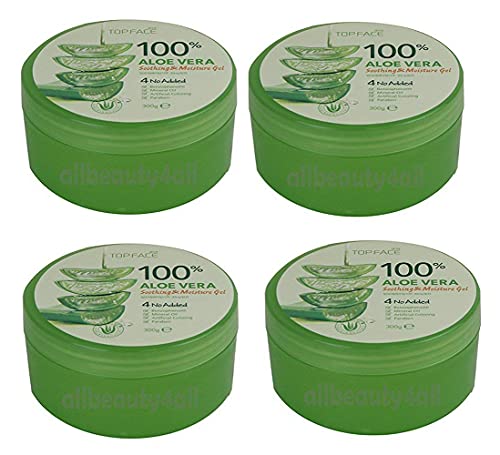 [4 pack] 100% Aloe Vera Soothing & Moisture Gel (Made in Korea)