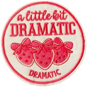 A Little Bit Dramatic Patch Funny Pink Strawberry Inspiration Tactical image 5