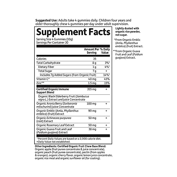 Garden-of-Life-mykind-Organics-Elderberry-Gummies-Immune-Support-Supplement-with-Organic-Fruit-Herbal-Blend-of-Elderberry-Echinacea-Zinc-Vitamin-C-120-Vegan-Non-GMO-Gluten-Free-Gummies Garden of Life Organics Elderberry Gummies for Adults & Kids - Immune Support Supplement with Organic Fruit, Herbal Blend, Elderberry, Echinacea, Zinc, Vitamin C, 120 Vegan Gluten Free Gummies