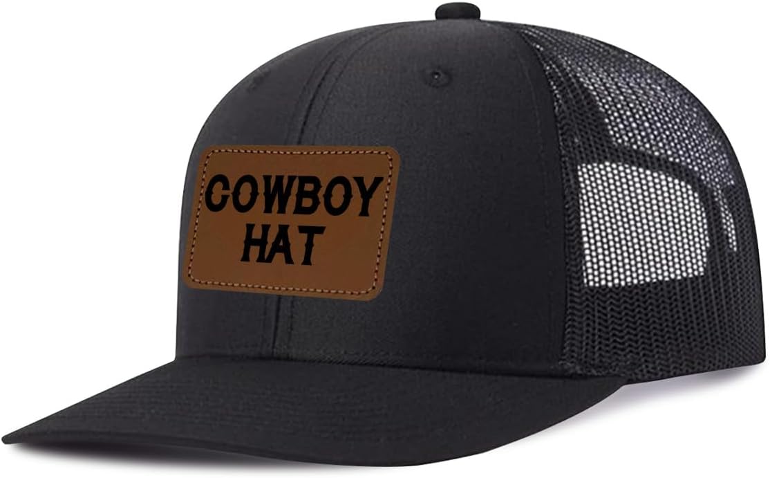 Cowboy Hat Trucker Hat for Men Funny Cowboy Accessories Gifts for Men Vintage Trendy Country Western Trucker Hat