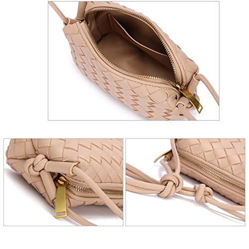 Image of ZEDIUH Woven Bag for Women Crossbody Shoulderbag, Small Vegan Leather Purse