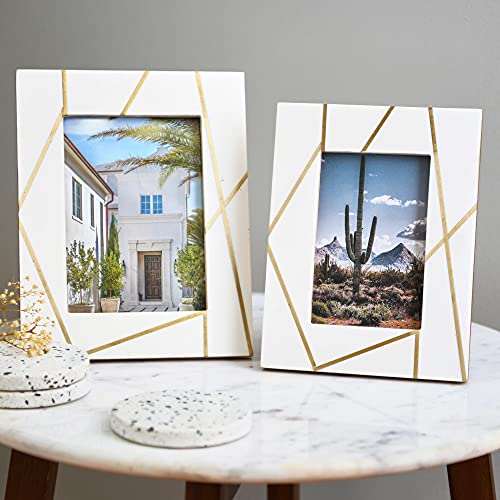 Main + Mesa Resin Photo Frames, Set Of 2 (4X6” And 5X7”) #TOP2