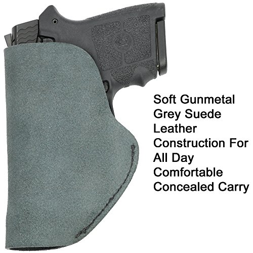 Comforttac Suede Leather Iwb Holster - Right Hand Draw - Compatible W/Most Small 380 - S&W Bodyguard - Ruger Lcp - Walther Ppk/S - Sig Sauer P238 P290 - Bersa Thunder - Colt Mustang - Beretta Tomcat #TOP3