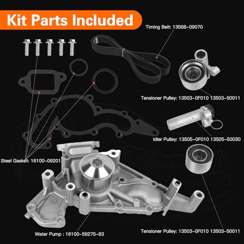 PAROD Kit de correia dentada com bomba de água adequado para Lexus GS400 GS430, GX470, LS400, LS430,
