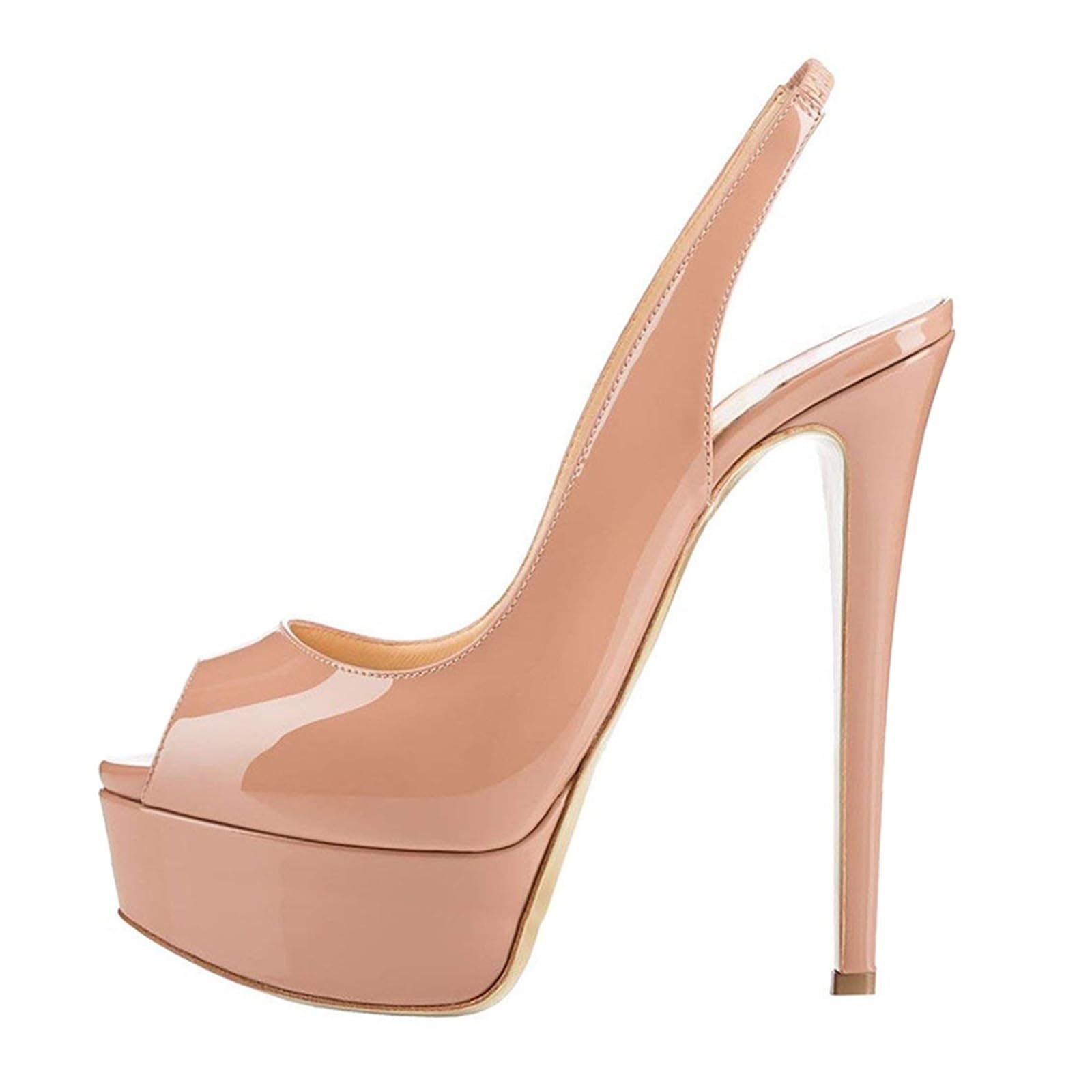Chaussures de fête mariage rouge en taille plus avec talons super hauts stables à plateforme - 3