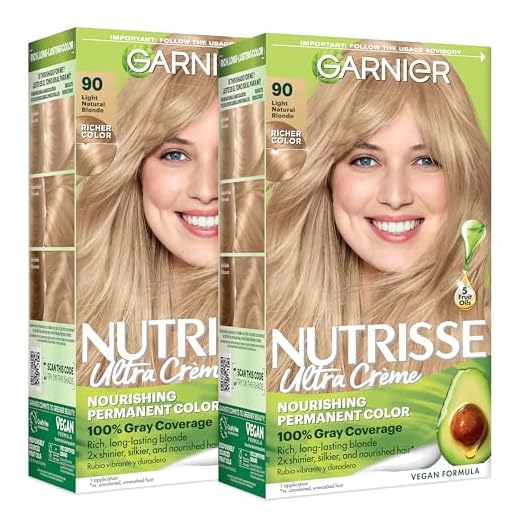 Garnier Hair Color Nutrisse Nourishing Creme, 90 Light Natural Blonde (Macadamia), 2 Count