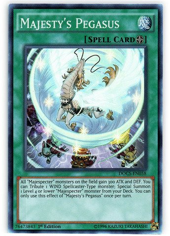 YU-GI-OH! - Majesty's Pegasus (DOCS-EN058) - Dimension of Chaos - 1st Edition - Super Rare